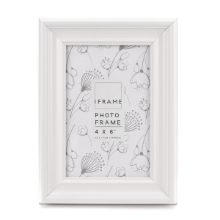 IFRAME WHITE THICK WOOD PHOTO FRAME 4*6"
