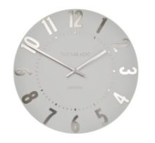 Silver Mulberry Clock