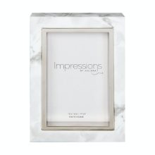 IMPRESSIONS WHITE MARBLE LOOK FRAME 4" x 6" 