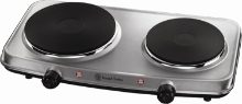 RUSSELL HOBBS BRUSHED STEEL TWIN PLATE HOB