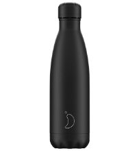 CHILLY'S MONOCHROME 500ML ALL BLACK VACUUM FLASK