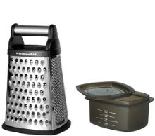 KA BOX GRATER BLACK WITH CONTAINER