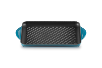 LE CREUSET RECTANGULAR GRILL 32CM DEEP TEAL