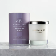 MARMALADE OF LONDON POMEGRANATE & PEAR LUXURY GLASS CANDLE