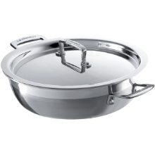 LE CREUSET 3-PLY STAINLESS STEEL SHALLOW CASSEROLE POT
