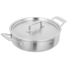 KUHN RIKON CULINARY FIVEPLY SERVING PAN WITH LID UNCCOATED 24CM