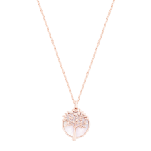 TIPPERARY TREE OF LIFE & MOTHER OF PEARL MOON PENDANT ROSE GOLD