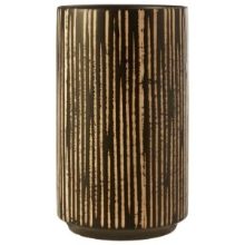 FIFTY FIVE SOUTH KISO LARGE BLACK AND CREAM FINISH VASE