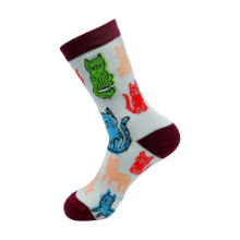 ECO CHIC WHITE CATS BAMBOO SOCK