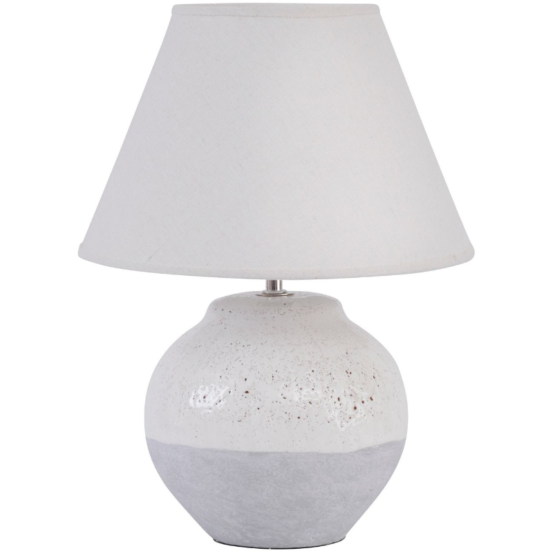 LIBRA SLYLINE GREY PORCELAIN TABLE LAMP AND SHADE, SMALL
