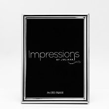 IMPRESSIONS SILVER PLATED PHOTO FRAME WITH BEVELLED EDGE 8*10"