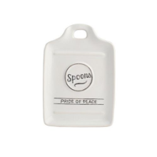 T & G WOODWARE PRIDE OF PLACE SPOON REST WHITE