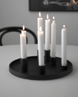 STOREFACTORY LINGSBERG-GLOSSY BLACK CANDLE PLATE