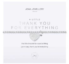 JOMA A LITTLE THANK YOU FOR EVERYTHING SILVER BRACELET 17.5CM STR