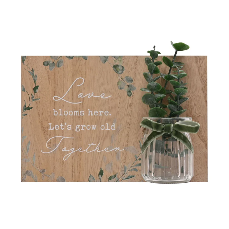 WIDDOP LOVE STORY 'GROW OLD' JAR PLAQUE