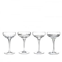 CHAMPAGNE COUPE 80ML-SET OF 4 CLEAR