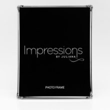 IMPRESSIONS SILVER PLATED PHOTO FRAME WITH DECORATIVE CORNER 4*6"