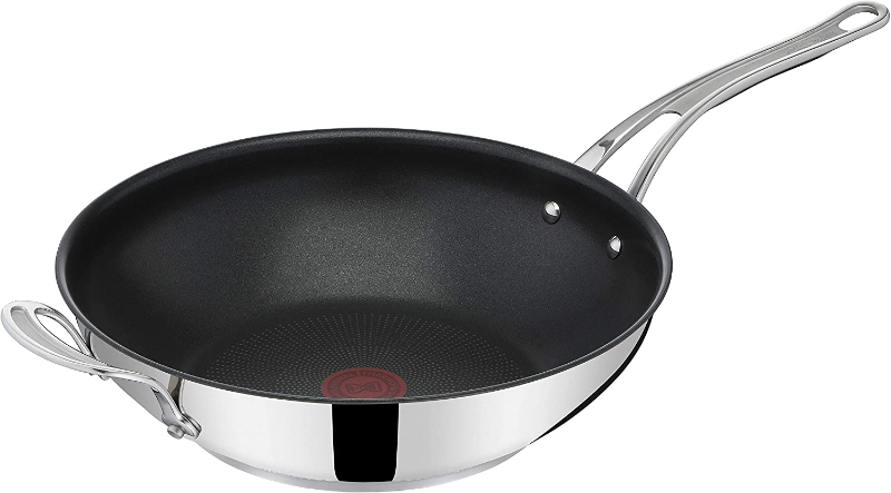 TEFAL JAMIE OLIVER 30CM WOK COOKS CLASSIC STAINLESS STEEL