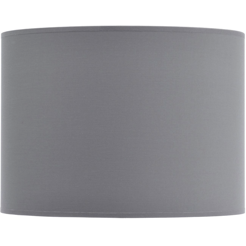 LIBRA GREY AND SILVER LINED DRUM 16" LAMPSHADE