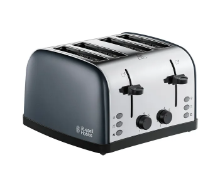 RUSSELL HOBBS COLOURS PLUS 4 SLICE TOASTER, GREY