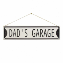 LA HACIENDA DAD'S GARAGE METAL SIGN