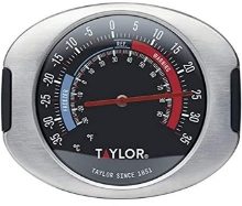 TAYLOR PRO STAINLESS STEEL FRIDGE AND FREEZER THERMOMETER