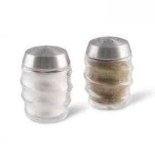 BRAY 70MM GLASS SALT AND PEPPER SHAKERS SET