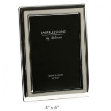 IMPRESSIONS SILVERPLATED PHOTO FRAME CURVED EDGE-4*6"