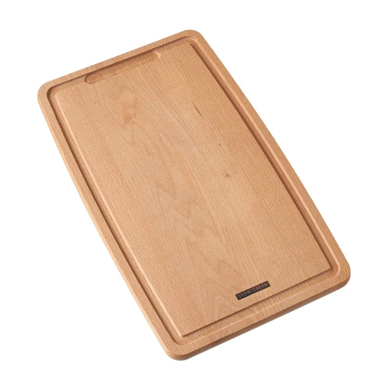 STOW GREEN LARGE BEVELLED BEECHWOOD CHOPPING BOARD