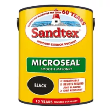 SANDTEX MASONRY PAINT SMOOTH MICROSEAL - BLACK