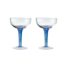 DENBY IMPERIAL BLUE SET OF 2 CHAMPAGNE SAUCERS