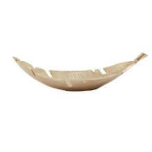 FIFTY FIVE SOUTH PRATO GOLD FINISH CURVED LEAF DISH