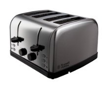 RUSSELL HOBBS POLISHED BRUSHED 4 SLICE TOASTER