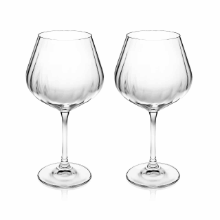 TIPPERARY SET OF 2 RIPPLE CRYSTAL GIN GLASSES
