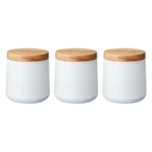 DENBY SET OF 3 WHITE STORAGE CANISTER