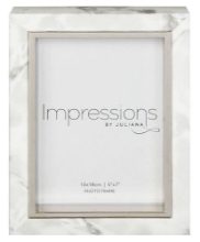 WIDDOP 5" x 7" IMPRESSIONS WHITE MARBLE LOOK FRAME