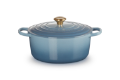 LE CREUSET CHAMBRAY 24CM ROUND CASSEROLE