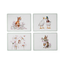 WRENDALE 'WILDFLOWER' ANIMAL PLACEMATS