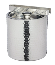 BARCRAFT HAMMERED STAINLESS STELL ICE BUCKET