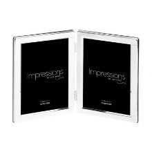 IMPRESSIONS SIVERPLATED DOUBLE PHOTO FRAME 5*7"