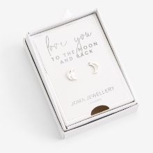 JOMA LOVE YOU TO THE MOON AND BACK SILVER EARRINGS