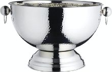 BC CHAMPAGNE BOWL 37x25CM HAMMERED SS