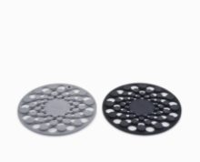 JJ SPOT ON SET OF 2 SILICONE TRIVETS ROUND GREY