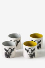 PURE TABLE TOP MOO EGG CUPS SET OF 4