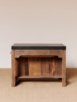 CHEHOMA BLACK MARBLE KITCHEN ISLAND WITH SLIDING TABLE